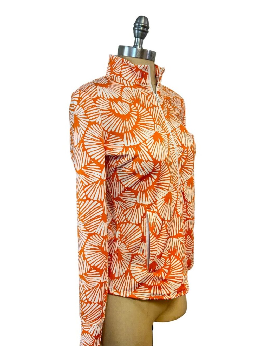 Tommy Bahama Golf Tennis Full Zip Jacket Pullover Orange Small - Picture 2 of 5
